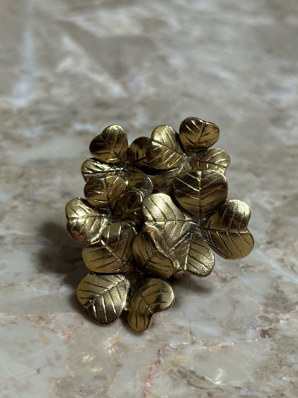 Yves Saint LaurentArty Large Cluster Leaf Clover Cocktail Ring